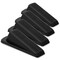 12 Pack Heavy Duty Rubber Door Stopper Wedge for Carpet, Wood - Stackable Bottom of Door Stops for Tile, Floor (Black, 5 In)